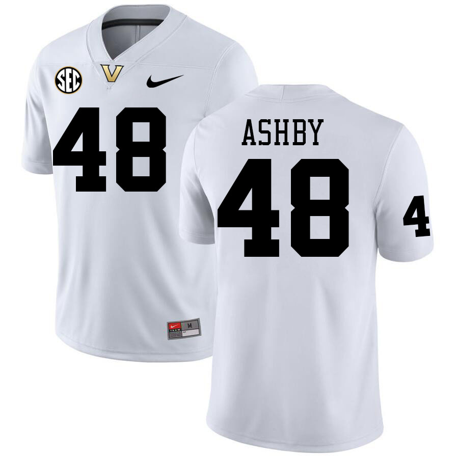 Vanderbilt Commodores #48 Julian Ashby College Football Jerseys Stitched-White